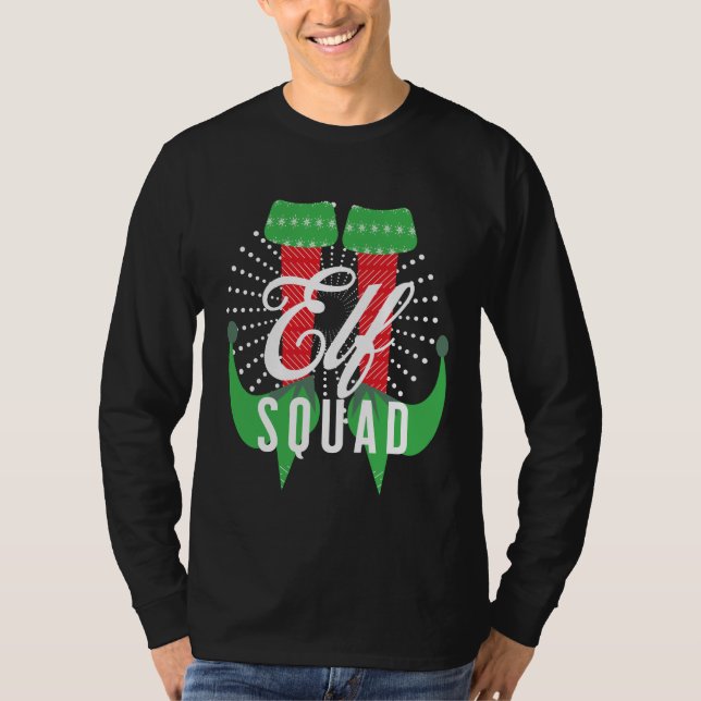 T-shirt Elf Heels Squad Noël (Devant)