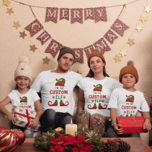 T-shirt Elf personnalisé, chemise de Noël personna