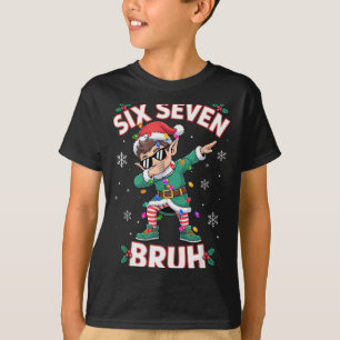 T-shirt Elf qui fait le dab Six Sept Bruh Noël 67 Meme Xma