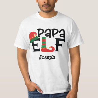 T-shirt Elf Shoe Papa Elf Ajouter Un Nom Personnalisé T-Sh