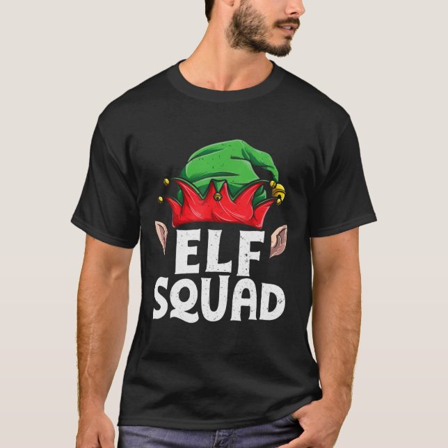 T-shirt Elf Squad Amusant Elf Famille Noël Correspondant P (Devant)