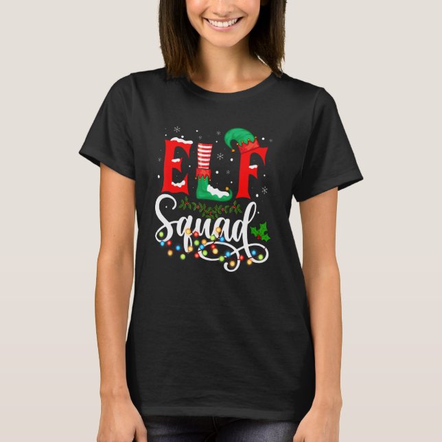 T-shirt Elf Squad Christmas Matching Family Toddler Boy Gi (Devant)