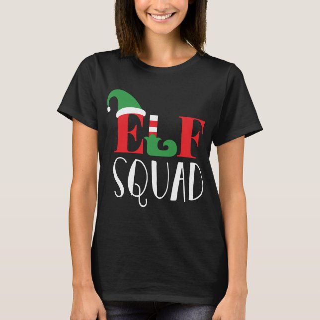 T-shirt Elf Squad Funny Christmas Matching Top (Devant)