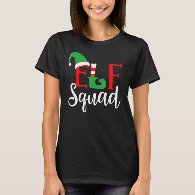 T-shirt Elf Squad Funny Christmas Matching Top Beautiful D (Devant)