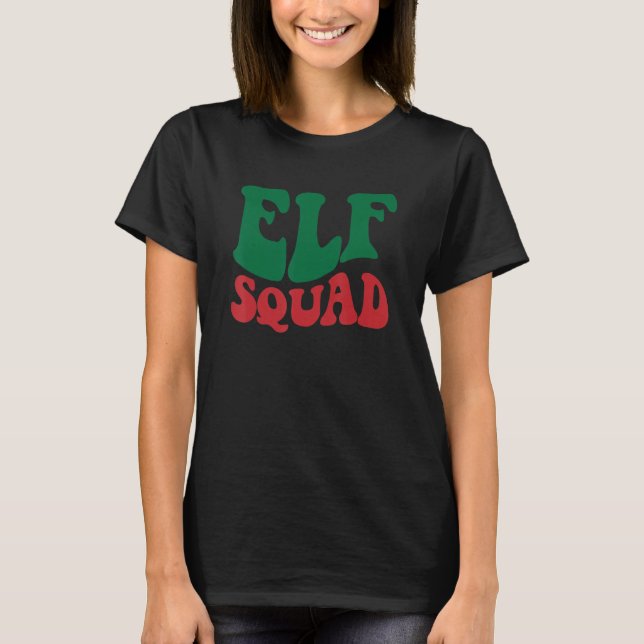 T-shirt Elf Squad Noël Correspondant Famille Enfant Garçon (Devant)