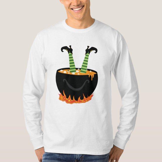 T-shirt Elfe dans l'eau bouillante cadeau d'Halloween (Devant)