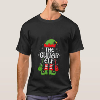 T-shirt Elfe de guitare pour femmes Noël Équipe de famille
