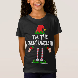T-Shirt Elfe de Noël Je suis l'oncle fou Elf Xmas