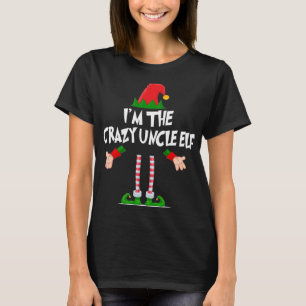 T-shirt Elfe de Noël Je suis l'oncle fou Elf Xmas