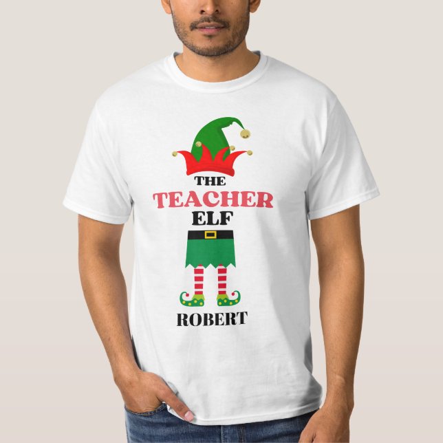 T-shirt Elfe enseignant personnalisé (Devant)