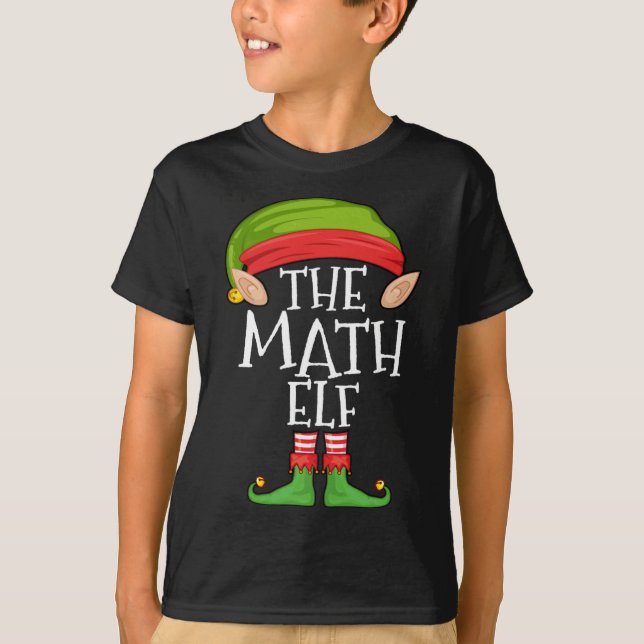 T-shirt Elfe Math Xmas correspondant Elfe de la famille de (Devant)