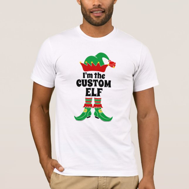 T-shirt Elfe Personnalisé Je suis Elfe Personnalisé Créez  (Devant)