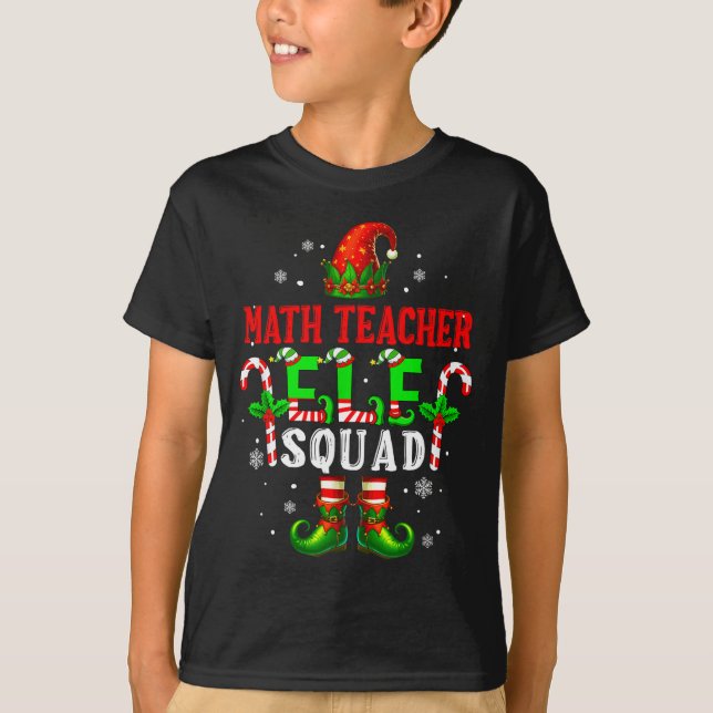 T-shirt Elfe professeur de mathématiques équipe chapeau ch (Devant)
