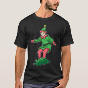 T-shirt Elfes Christmas Snowboard