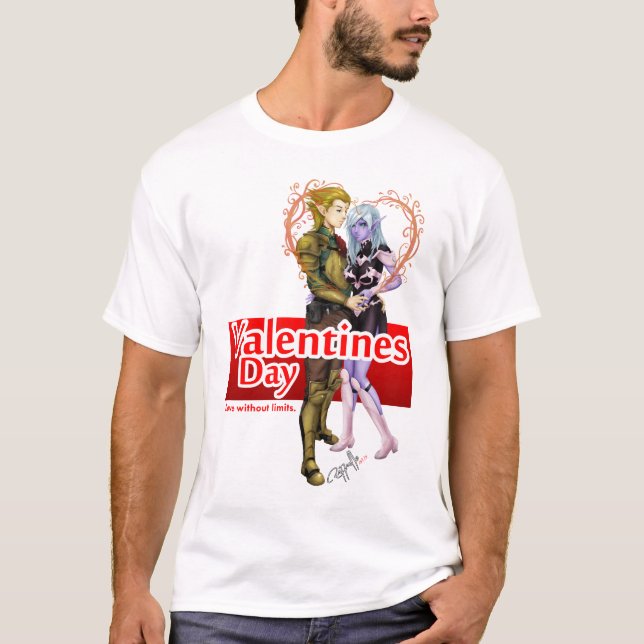 T-shirt Elfos - Valentine's Day (Devant)