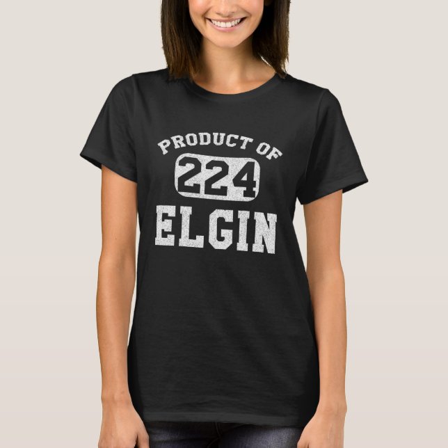 T-shirt Elgin Illinois Vintage Retro Area Code (Devant)