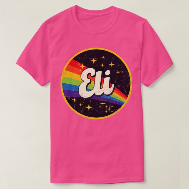 T-shirt Eli Arc En Arc En Espace Vintage GrungeStyle (Design devant)