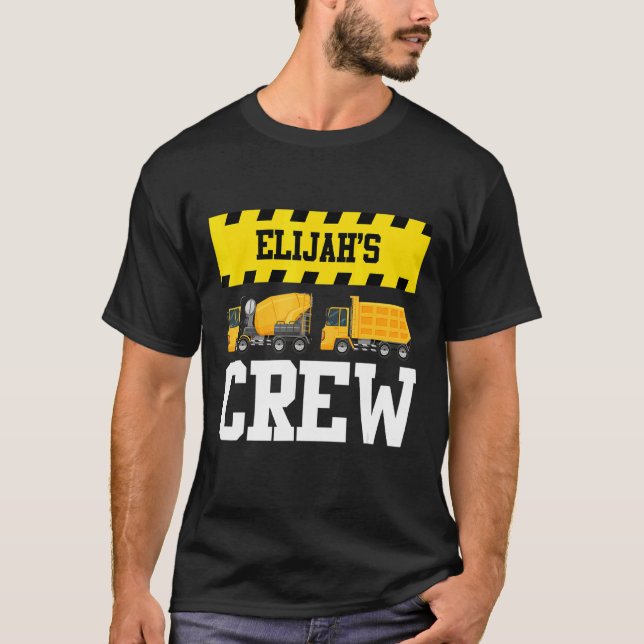 T-shirt Elijah Construction Crew Doublon Personnalisé Dump (Devant)