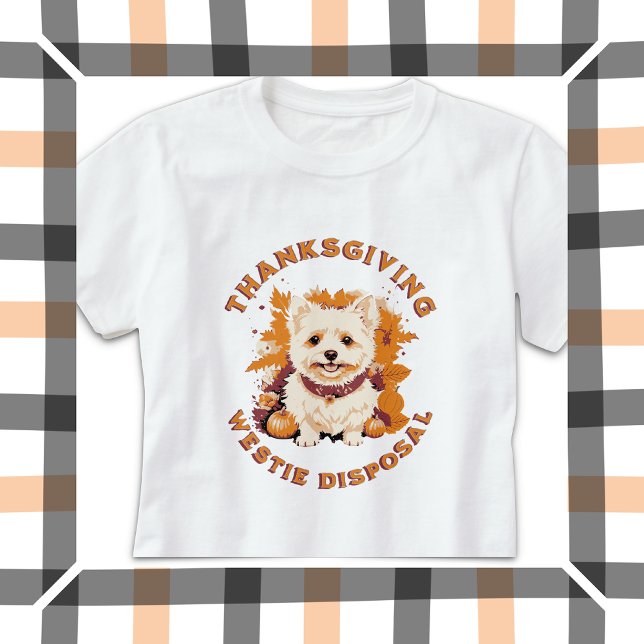 T-shirt Élimination de Westie de Thanksgiving (Créateur téléchargé)