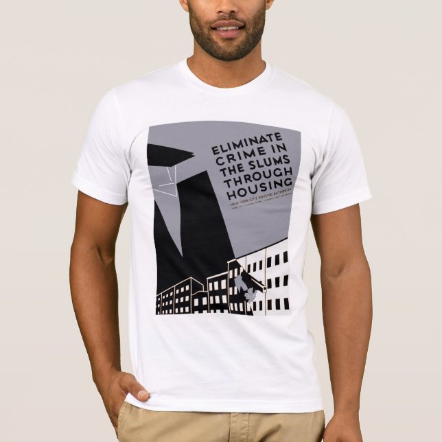 T-shirt Éliminer La Criminalité Dans Les Bidons (Devant)