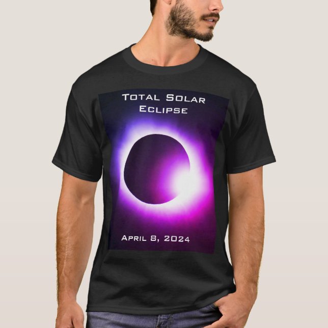 T-shirt Élipse solaire totale 8 avril 2024 (Devant)