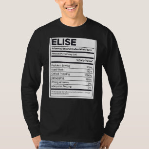 T-shirt Elise Information sur la nutrition Problème Résoud