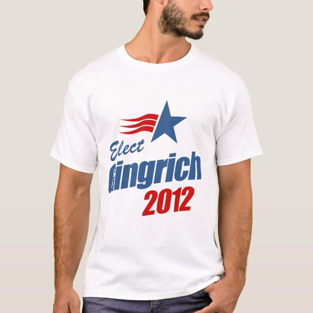 T-shirt Élisez Gingrich 2012 (Devant)