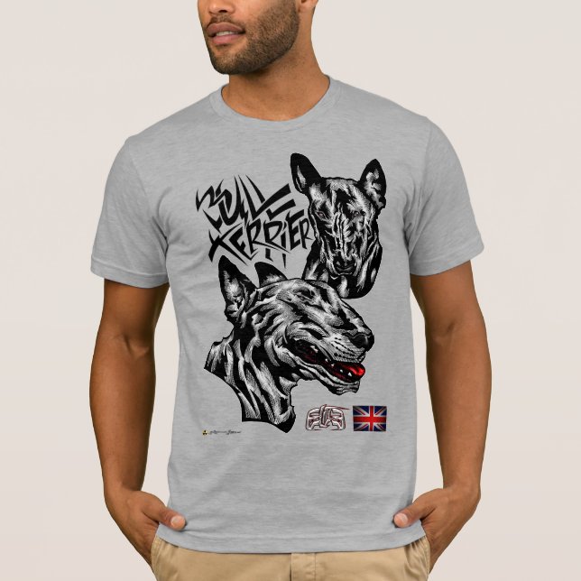 T-shirt ElitE Bull Terrier Têtes de pensée (Devant)