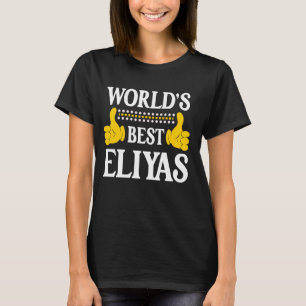 T-shirt Eliyas Nom personnel Funny Prénom World's Best