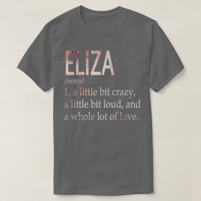 T-shirt Eliza Nom de la fille Définition (Design devant)