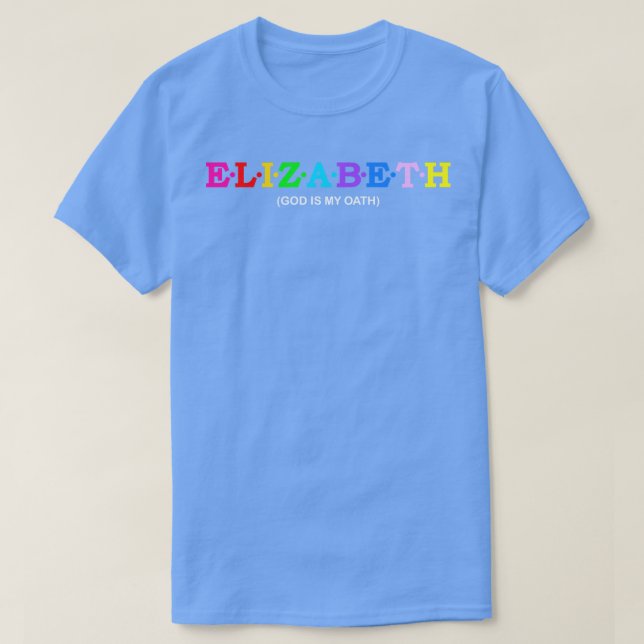 T-shirt Elizabeth Dieu est mon serment 1 (Design devant)