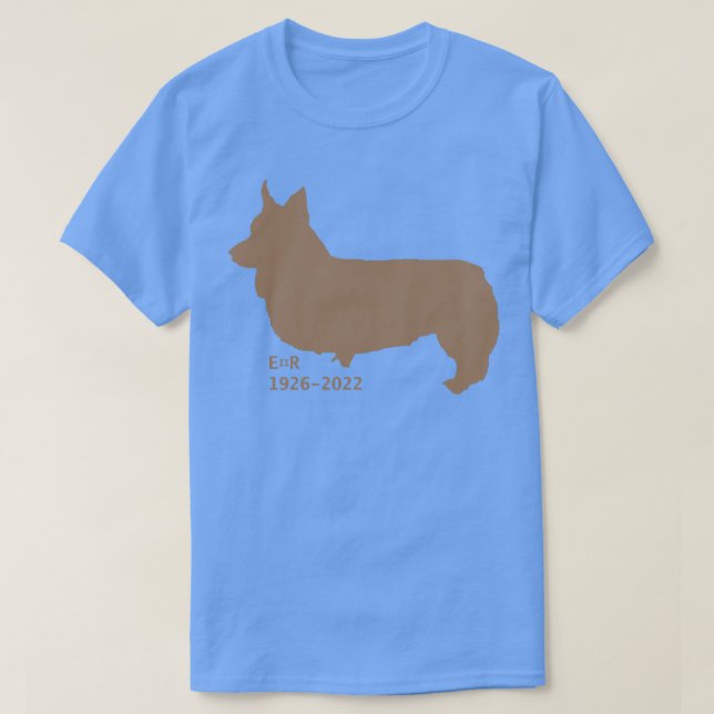 T-shirt Elizabeth II Hommage de Corgi (Design devant)