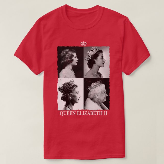 T-shirt Elizabeth II Vive la Reine (Design devant)