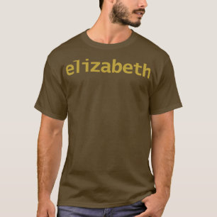T-shirt Elizabeth Minimal Typographie Gold Texte