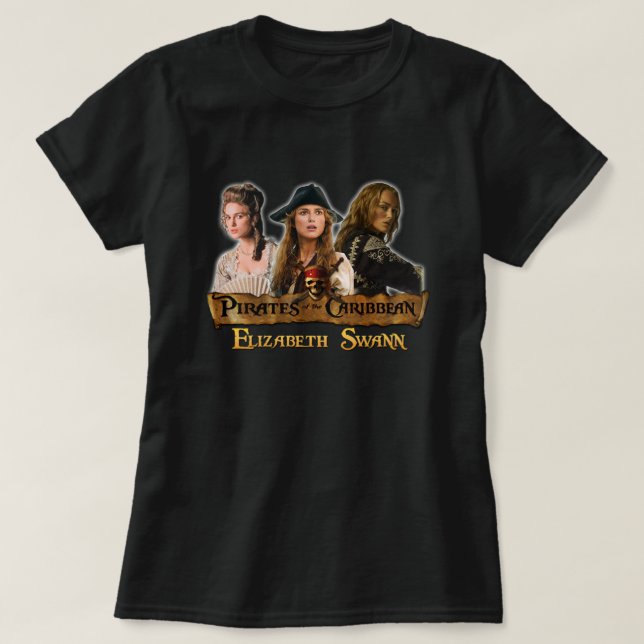 T-shirt Elizabeth Swann Pirates de l'hommage aux caraïbes (Design devant)