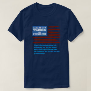 T-shirt Elizabeth Warren pour la présidence avec personnal