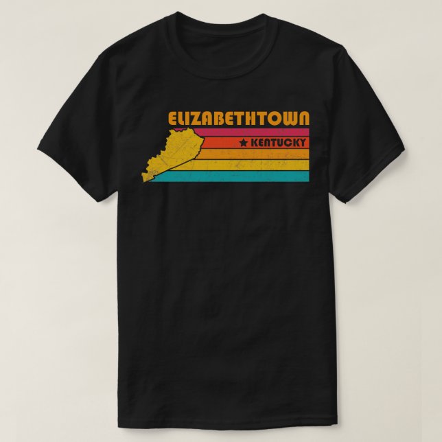 T-shirt Elizabethtown Kentucky Vintage Souvenir désorganis (Design devant)