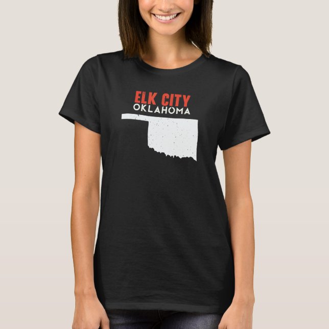 T-shirt Elk City USA State America Travel Oklahoman (Devant)