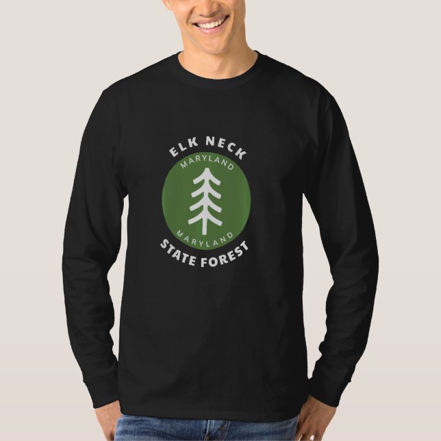 T-shirt Elk Neck State Forest Maryland MD Forest Tree Vaca (Devant)