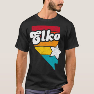 T-shirt Elko Nevada Souvenir Vintage en détresse 2