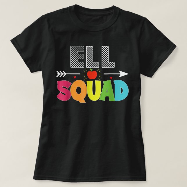 T-shirt Ell Squad Retour À L'École Enseignants Étudiants T (Design devant)
