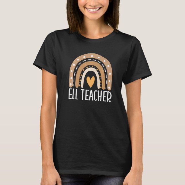 T-shirt ELL Teacher Rainbow English Language Learner ELL T (Devant)