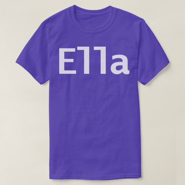 T-shirt Ella minima de la typographie Texte blanc (Design devant)
