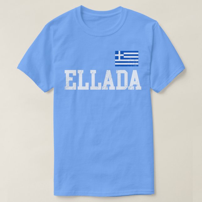T-shirt Ellada Grèce Drapeau Famille grecque (Design devant)