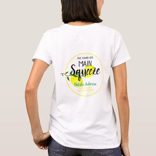 T-shirt Elle a trouvé son citron préféré à la fête de mari (Dos)