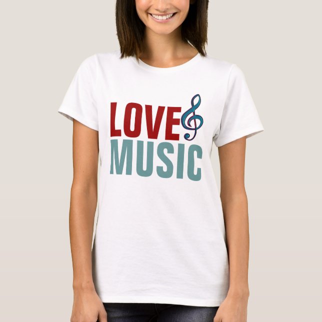 T-shirt elle adore la musique (Devant)