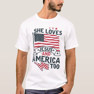 T-shirt Elle aime Jésus Amérique