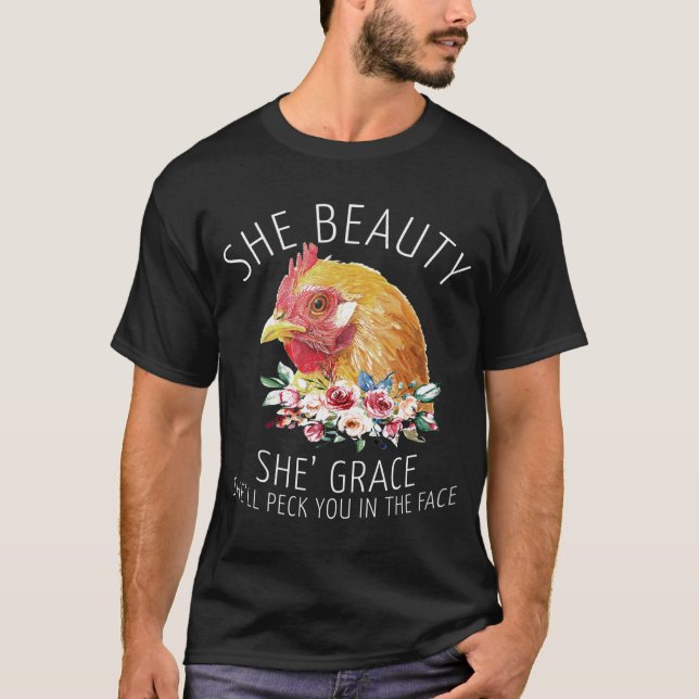 T-shirt Elle Beauté Shest Grace Peck You Dans Votre Face C (Devant)