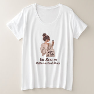 T-shirt 'Elle Court Sur Café Confiance'