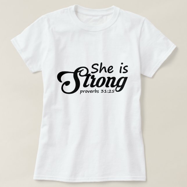 T-shirt Elle Est Forte - Chrétien (Design devant)